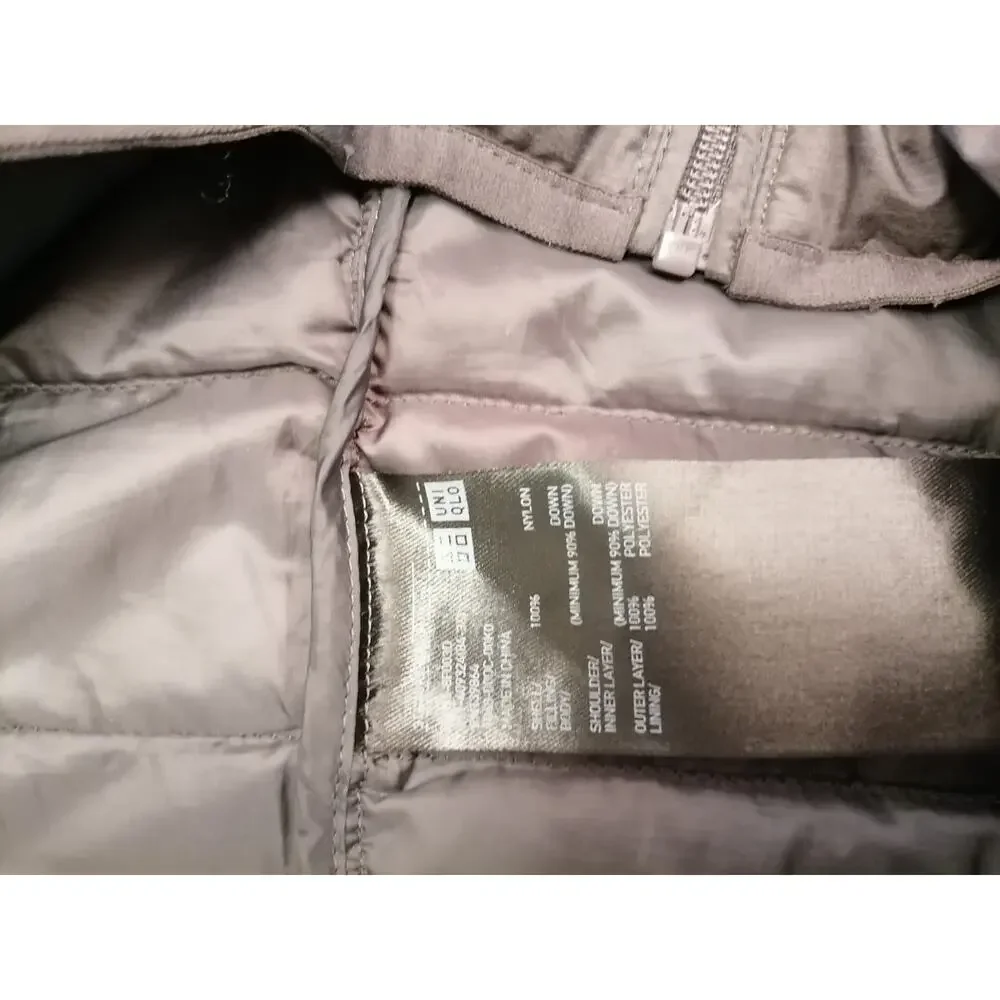 UNIQLO Small Female Grey Ultra Lightweight Full Zip Puffer Vest Fall Sporty - Picture 4 of 9